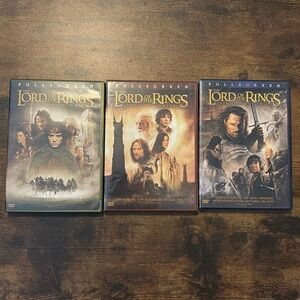 The Lord of the Rings trilogy dvd’s full screen
